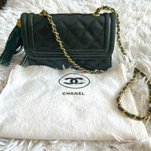 Vintage Chanel Lizard mini flap bag